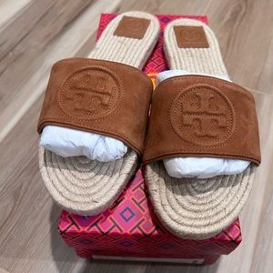 tory burch benton open toe espadrilles slide